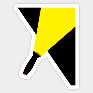 Flashlight Shinning Bright Sticker